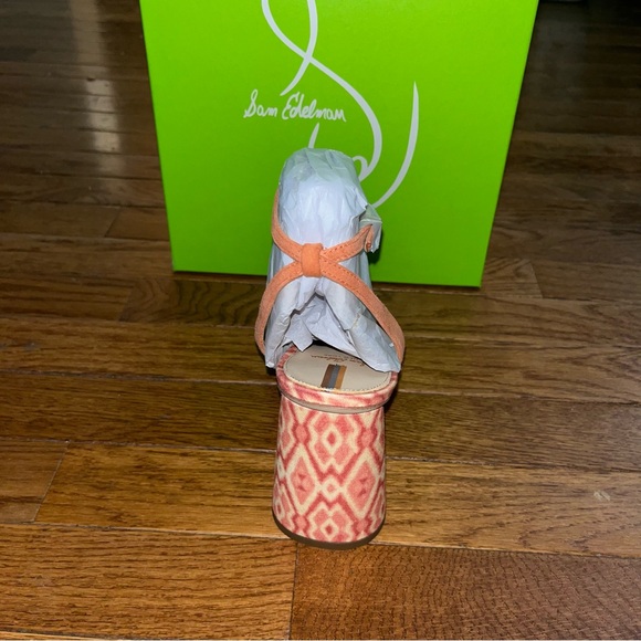Sam Edelman Kia Strappy Sandals Terracotta Pink With Pattern Women’s Size 9 - Picture 10 of 14